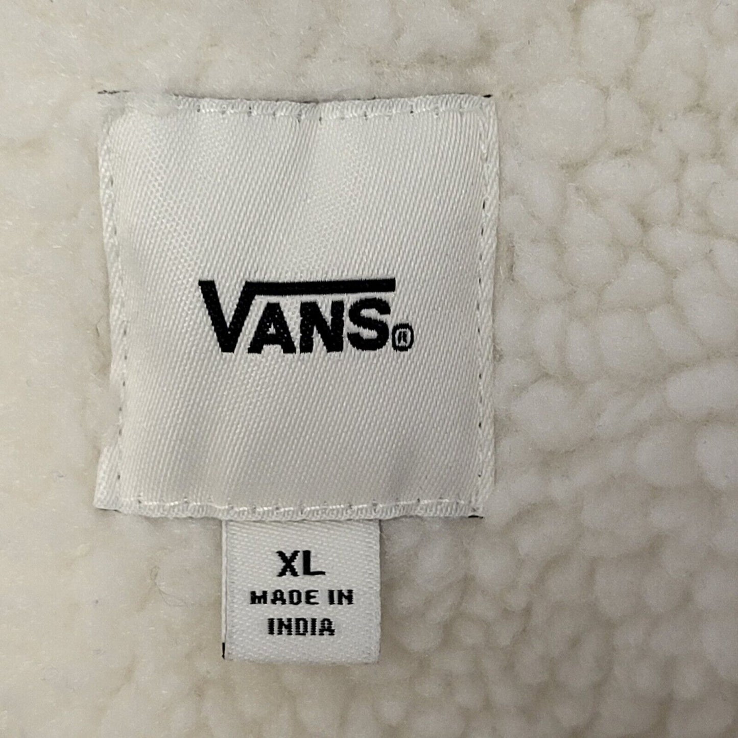 Vans Cream Fleece Lined Snap Fasten Jacket Uk Women's XL G731