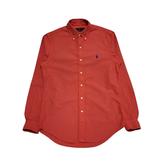 Ralph Lauren Pink Solid Classic Fit Long Sleeve Shirt Uk Men's XS BB385