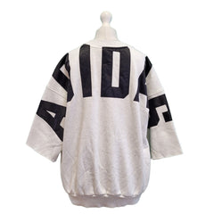 Adidas Light Grey Round Neck Short Sleeve Sport Sweatshirt Women's UK 12 L G787