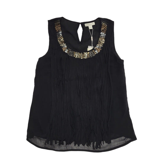 Monsoon Black Round Neck Sleeveless Dress Top Women's uk L 12 H610