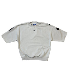 Adidas Light Grey Round Neck Short Sleeve Sport Sweatshirt Women's UK 12 L G787