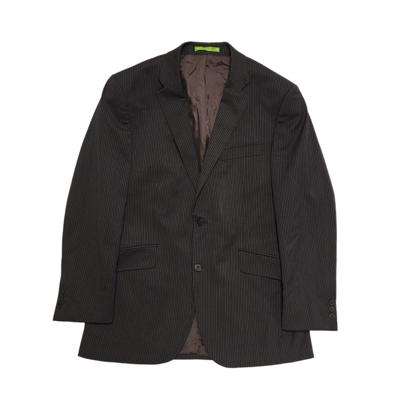 Limehaus Black Striped Wool Blend Suit Blazer Jacket Uk Men's M 40" Bnwt BB374