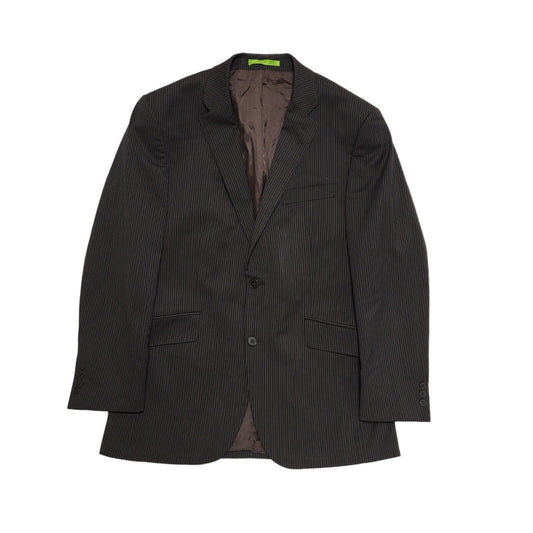 Limehaus Black Striped Wool Blend Suit Blazer Jacket Uk Men's M 40" Bnwt BB374