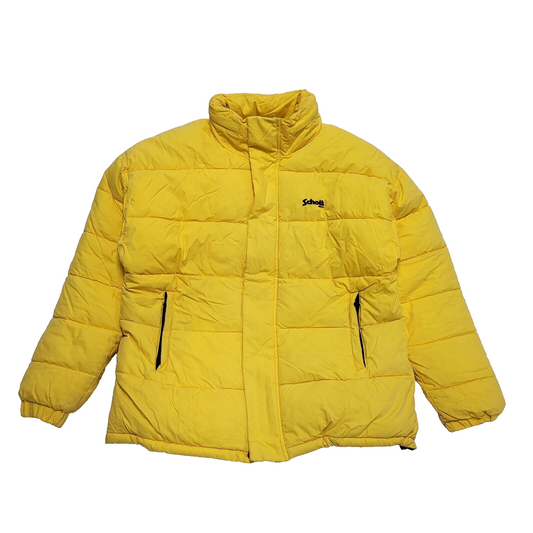Schott Yellow Zipped Puffer Jacket UK Men's Medium H922