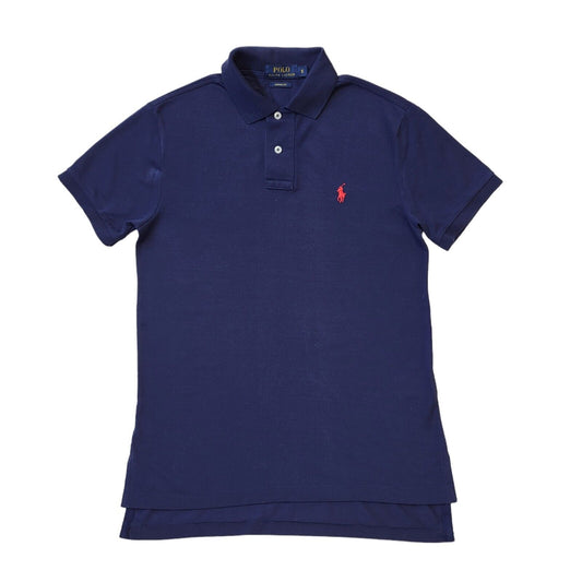 Polo Ralph Lauren Blue Custom Fit Short Sleeve Polo Shirt Men's Uk S G774