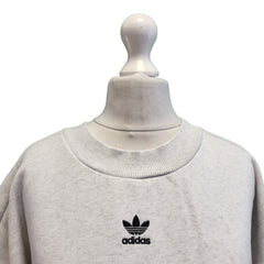 Adidas Light Grey Round Neck Short Sleeve Sport Sweatshirt Women's UK 12 L G787