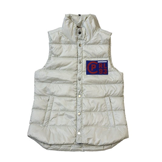 Polo Ralph Lauren Shiny White Puffer Body Warmer Gilet Vest Women's UK XS G750