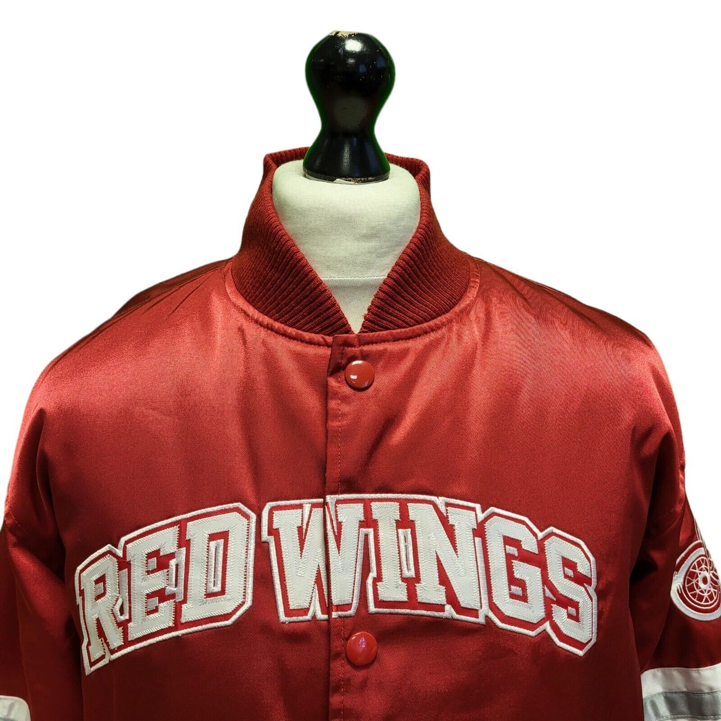 Mitchell & Ness Vintage Red Wings Snap Padded Hockey Men's Jacket UK M H915