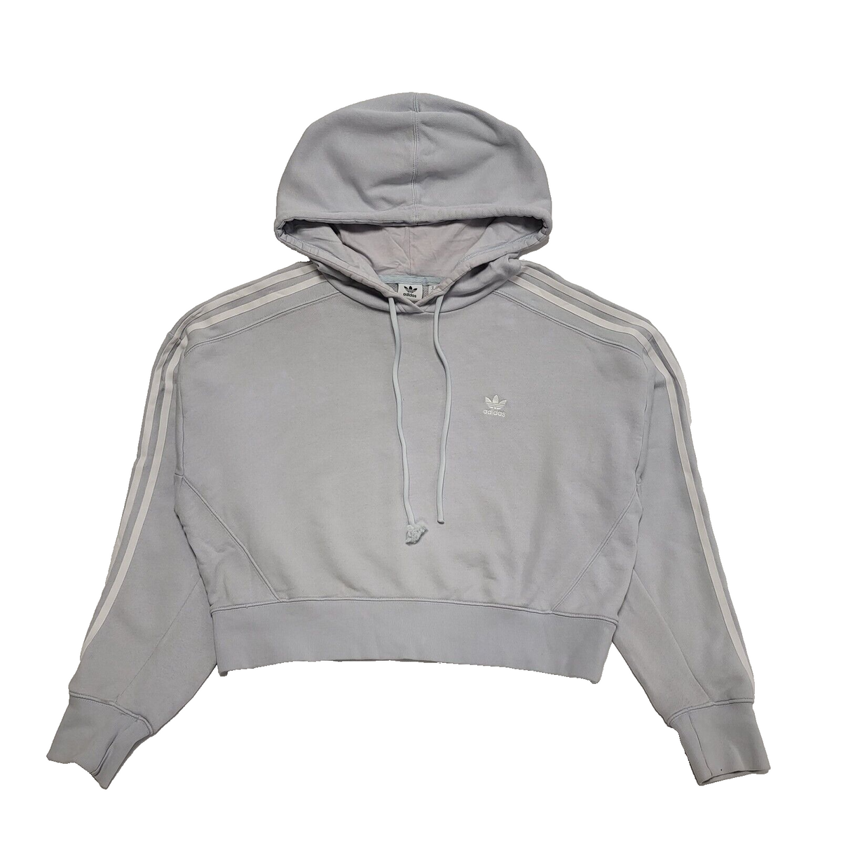 Adidas Blue Drawstring Sweatshirt Hoodie Women's UK L 12 EU 40 H939