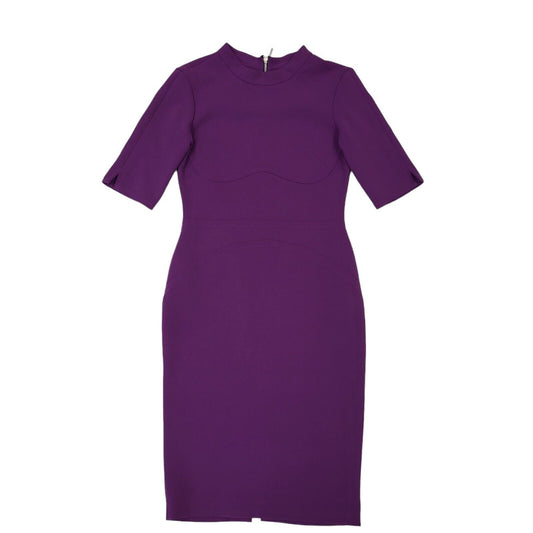 Fran Jane Purple Short Sleeve Bodycon Dress UK Women's 10 BB344