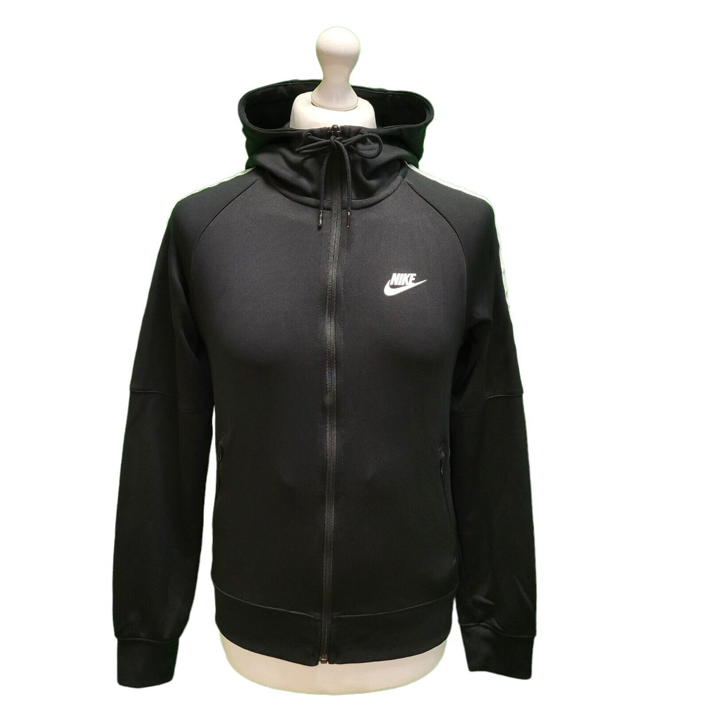 Nike Black Long Sleeve Zip Casual Sweatshirt Hoodie Men's UK S EU 48 H589