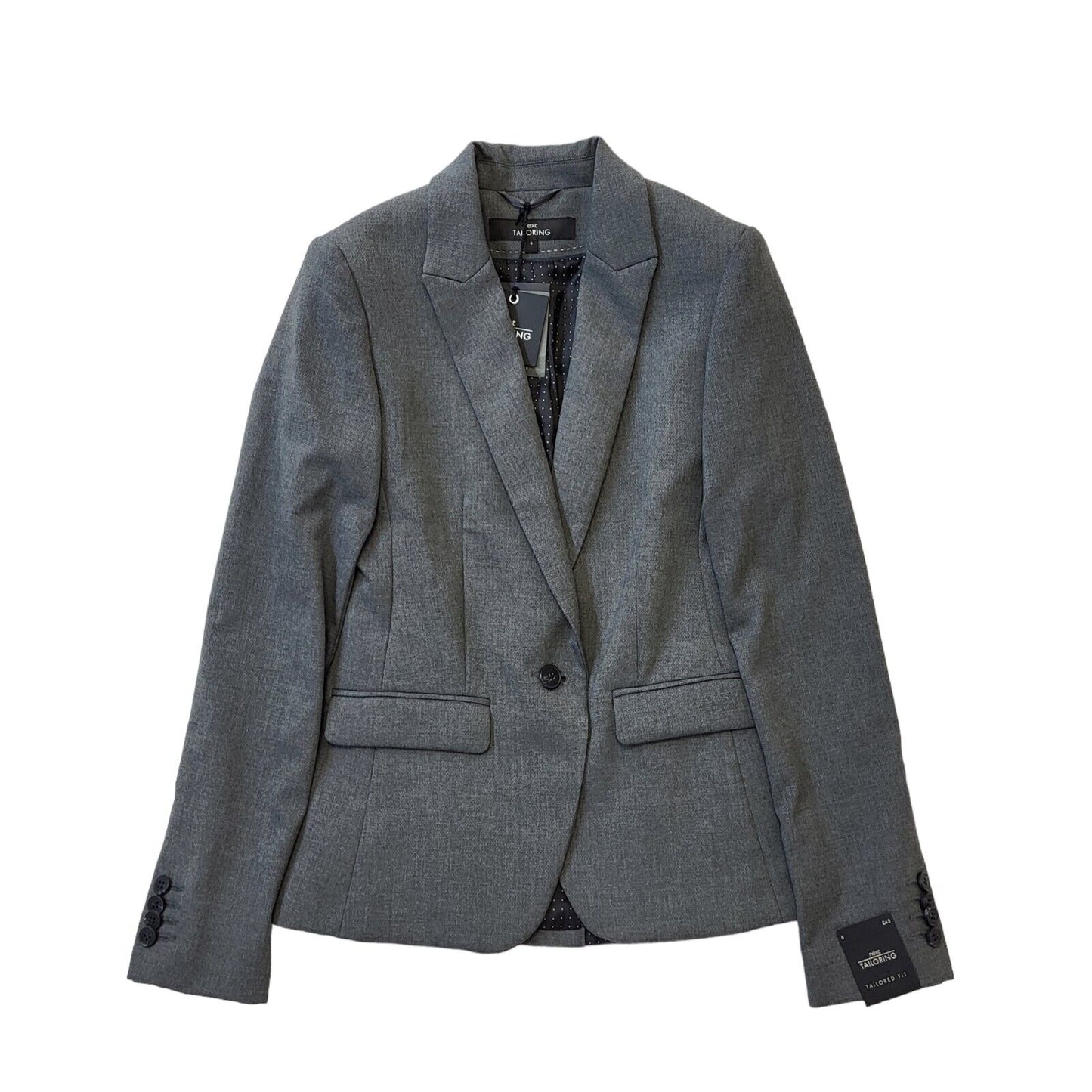 Next Tailoring Grey One Button Suit Jacket Uk Women's 6 BNWT G255