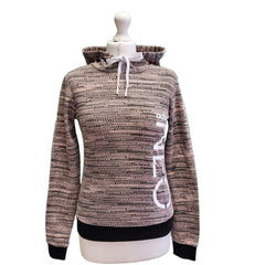 Adidas NEO Pink Black Drawstring Sweatshirt Hoodie Women's UK XS 6 EU 34 H122