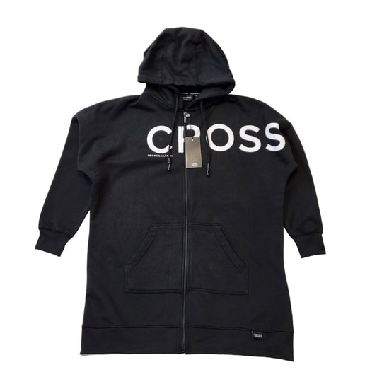 Crosshatch Black Zipped Sweatshirt Hoodie Uk Women's 14 Bnwt G618