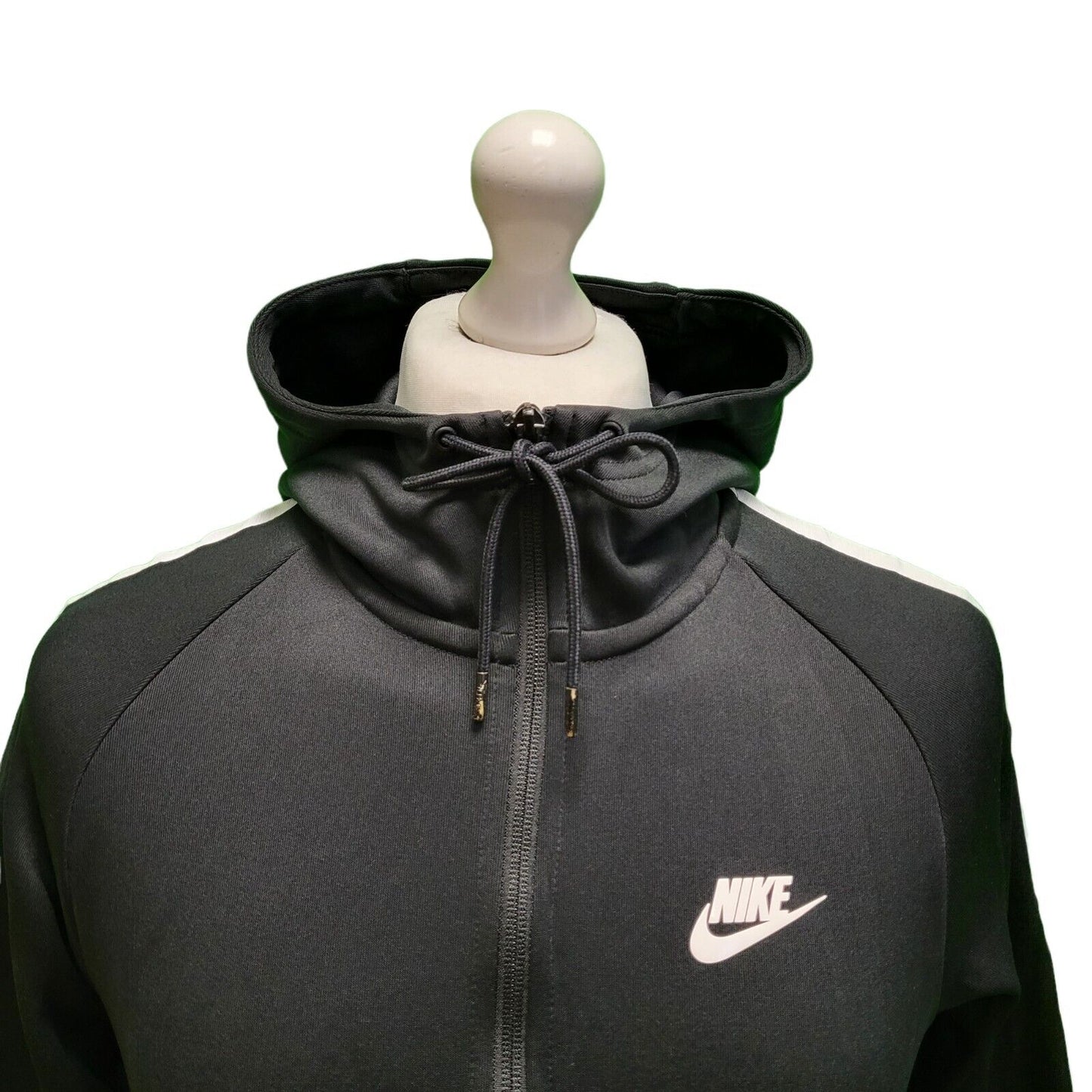 Nike Black Long Sleeve Zip Casual Sweatshirt Hoodie Men's UK S EU 48 H589