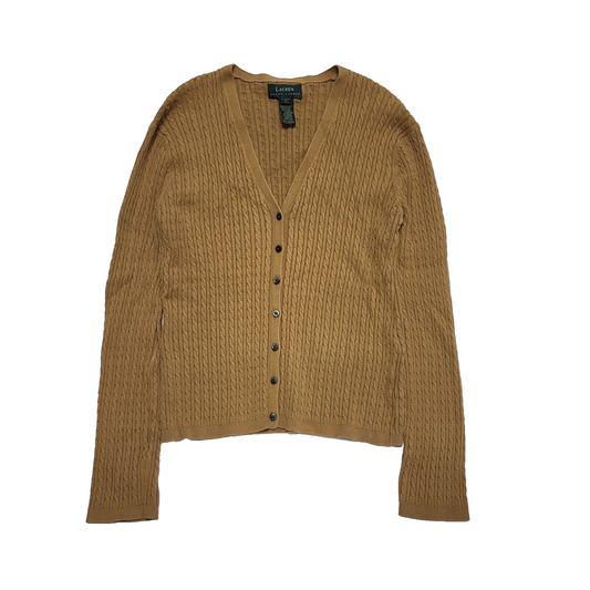 Ralph Lauren Brown Button Cardigan Women's UK L 12 EU 40 H933