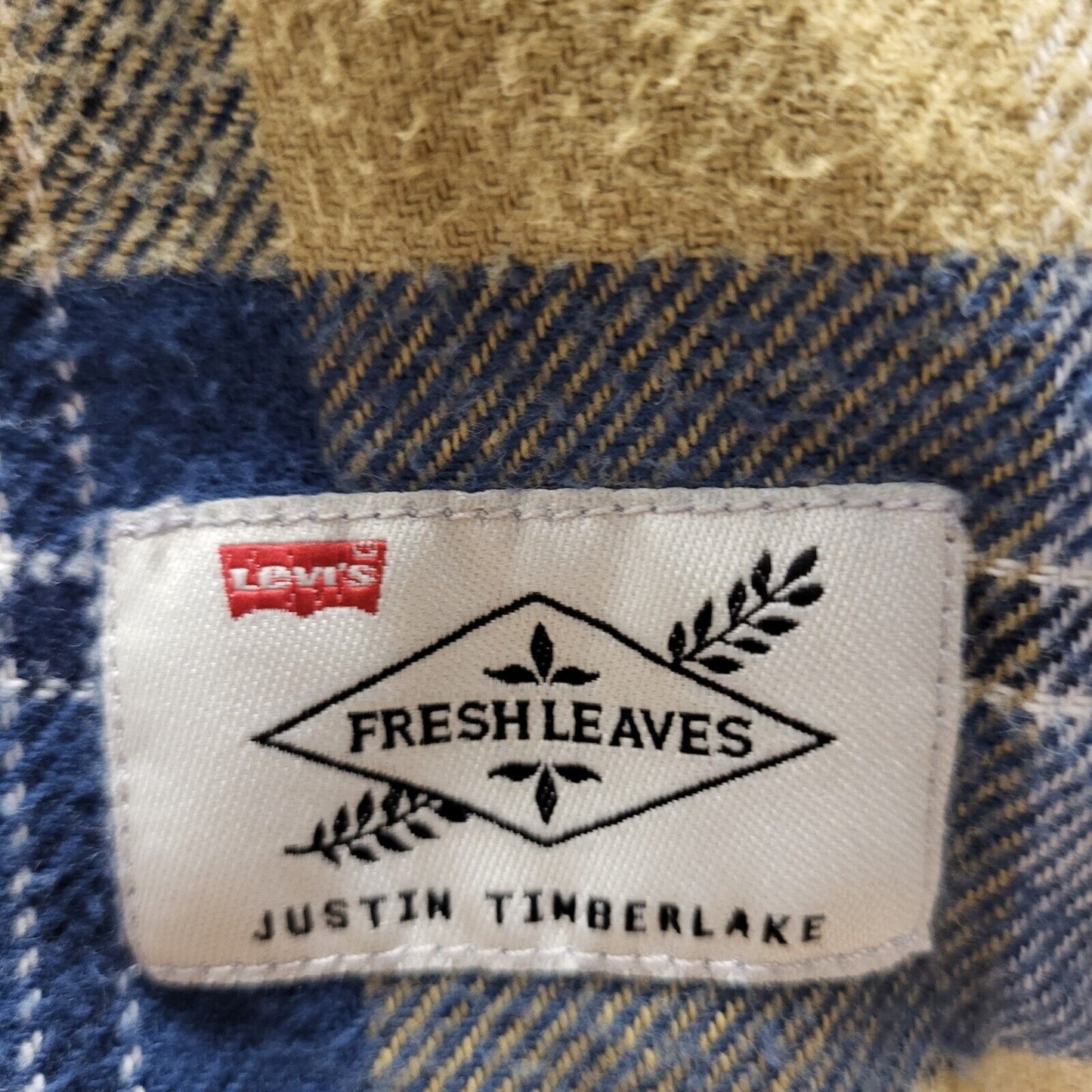 Levi's Reversible Blue Beige Check Jacket Uk Men's XL BB299