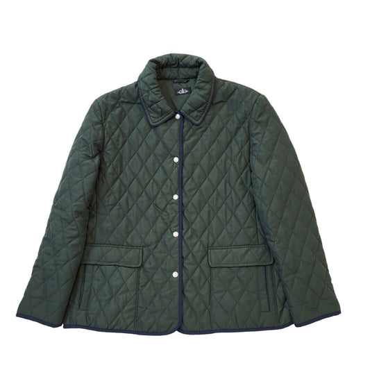 David Barry Green Snap Fasten Quilted Jacket Women's UK 18 eu 46 G902