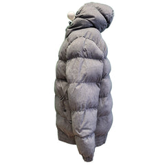 Adidas Grey Zipped Hooded Quilted Sport Jacket Men's uk L eu 54 H68