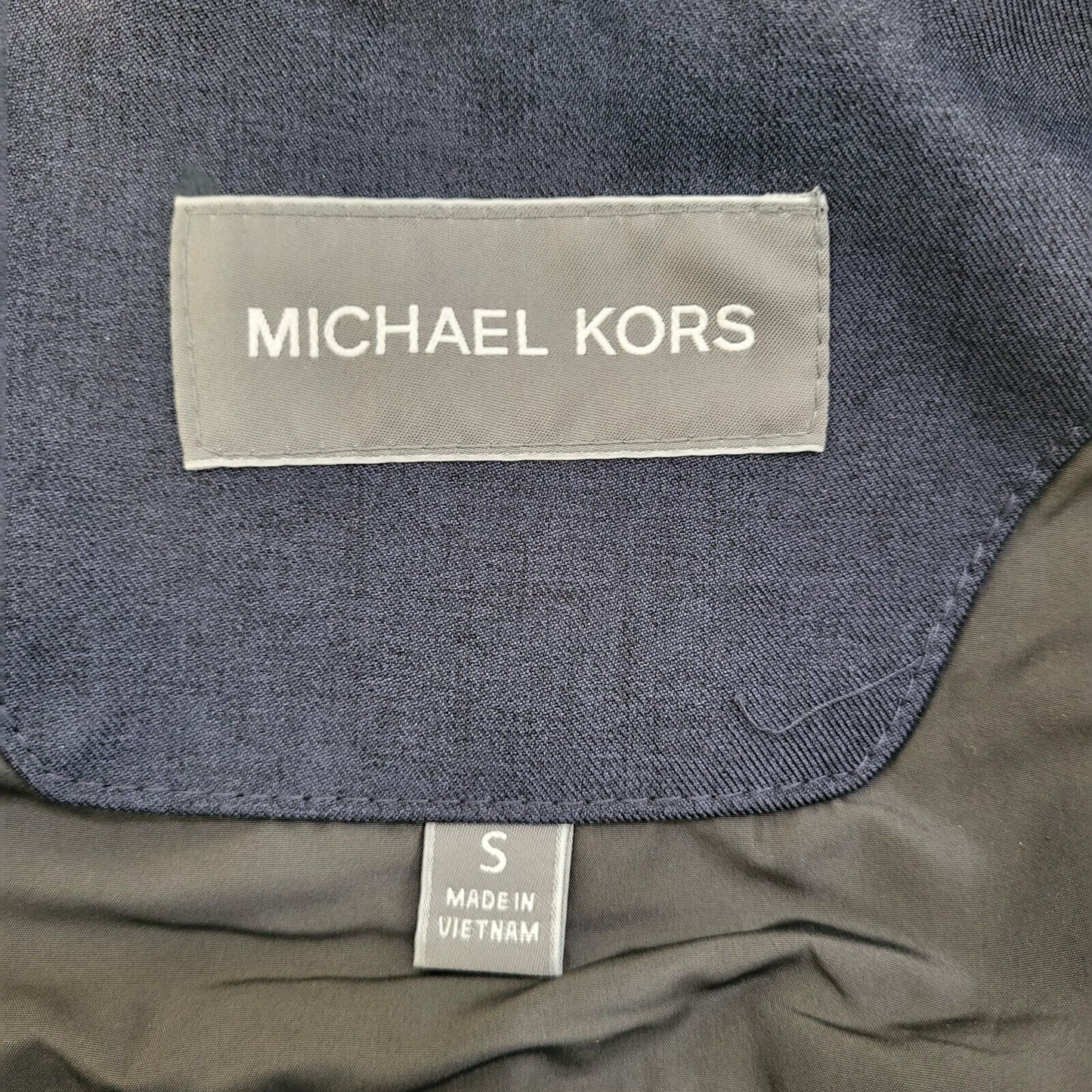Michael Kors Navy Blue Zipped Bomber Jacket Uk Men's Small G633