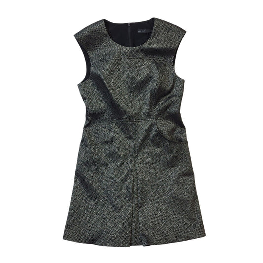 Karen Millen Grey Metallic Evening Formal A-line Dress Women's XL 14 G807