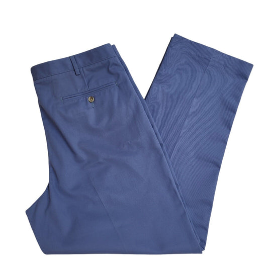 Lands' End Blue Straight Leg Dress Trousers Uk Men's Size XXL W38 L30 EE276
