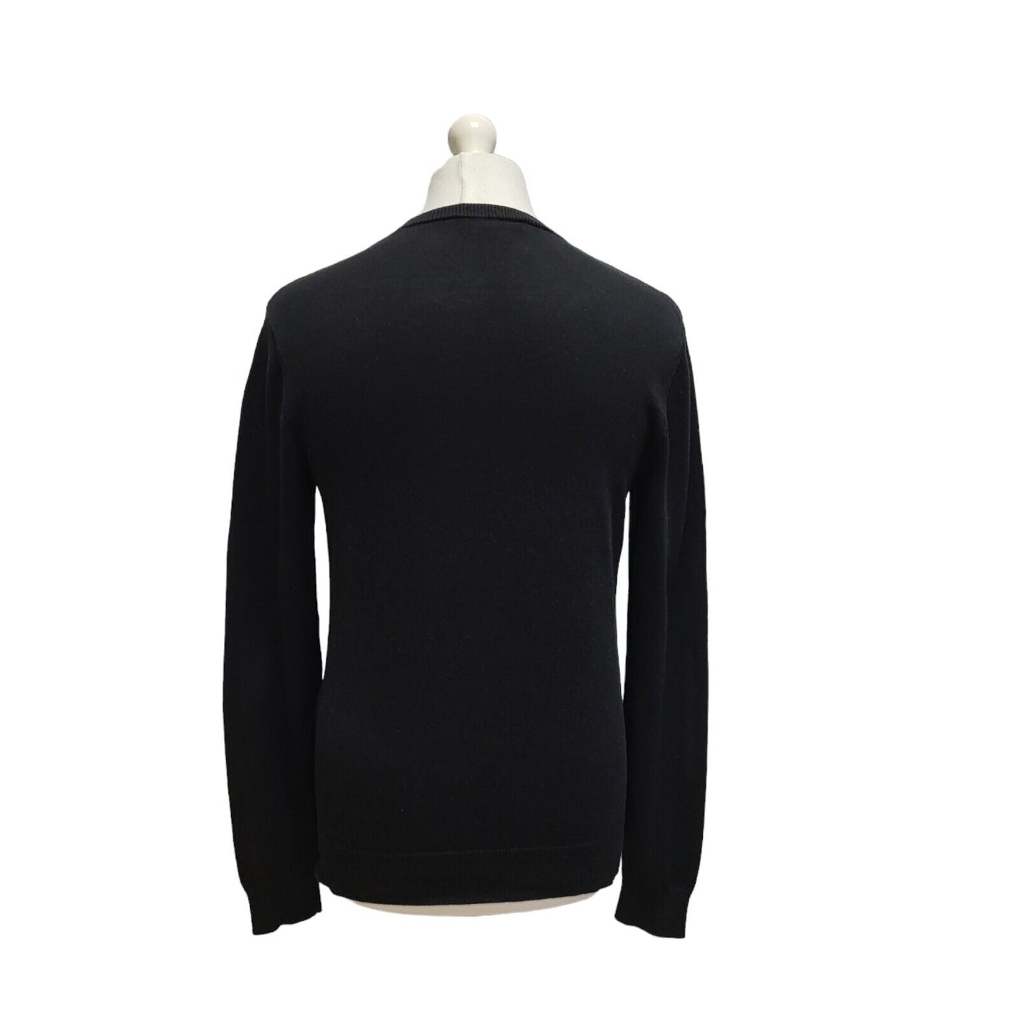 Michael Kors Black Crew Neck Cotton Jumper Uk Men's Small BB272