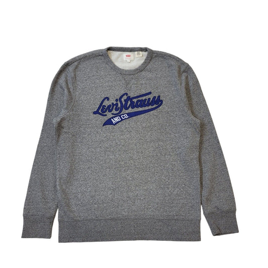 Levi's Grey Spell Out Retro Long Sleeve Casual Sweatshirt Men's Uk L H99