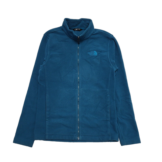 The North Face Turquoise Zipped Fleece Hiking Jacket uk Men's Small H792