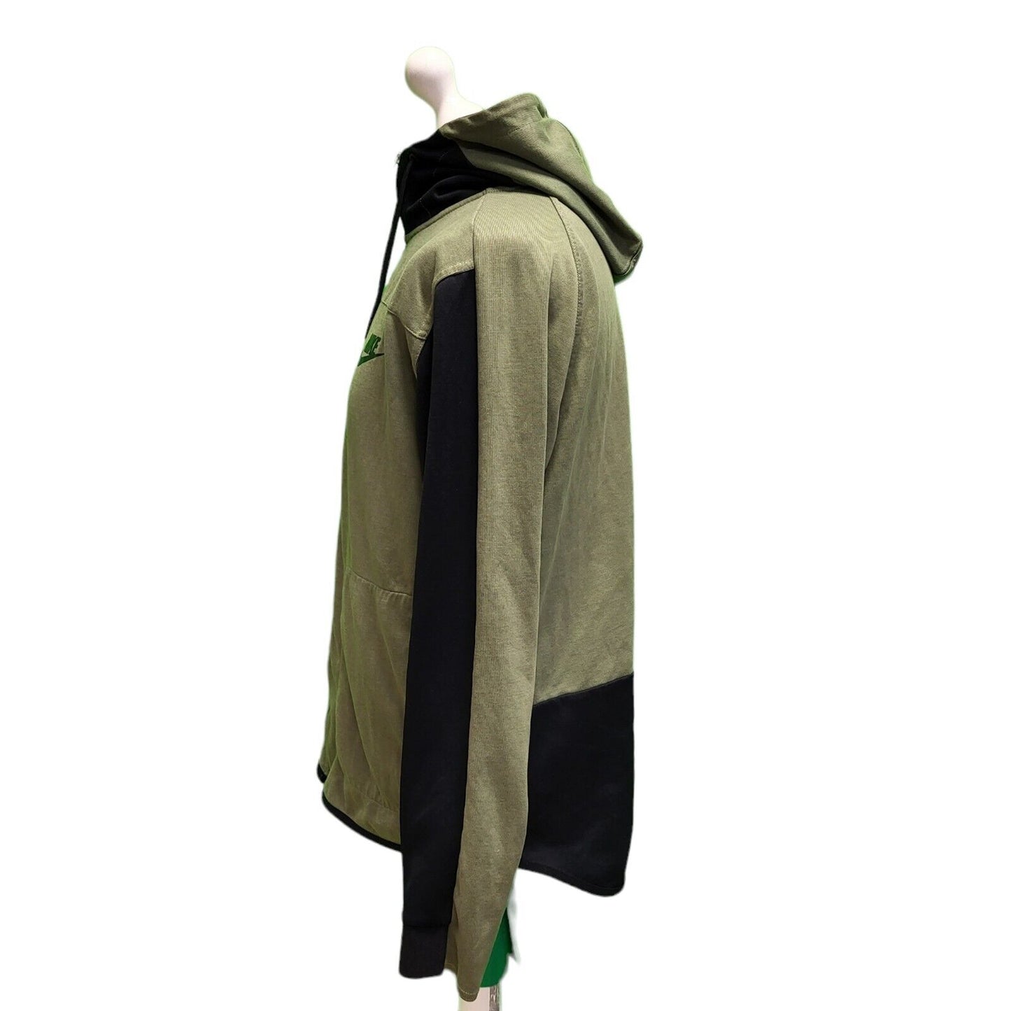 Nike Green Long Sleeve Zip Casual Sweatshirt Hoodie Men's UK L EU 54 H597