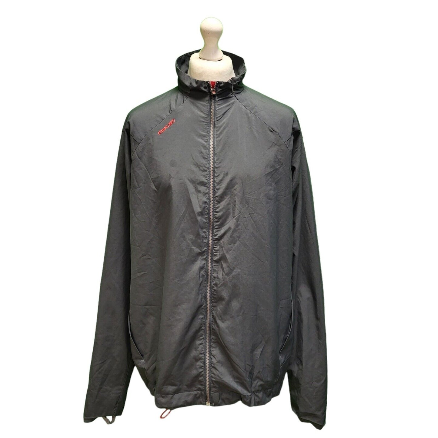Reebok Grey Long Sleeve Windbreaker Track Jacket UK Men's XL H733