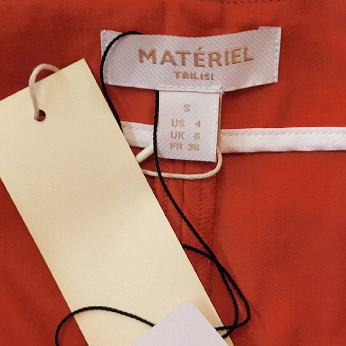 Materiel Orange Straight Leg Dress Trousers Uk Women's 8 W26 L35 Bnwt G247