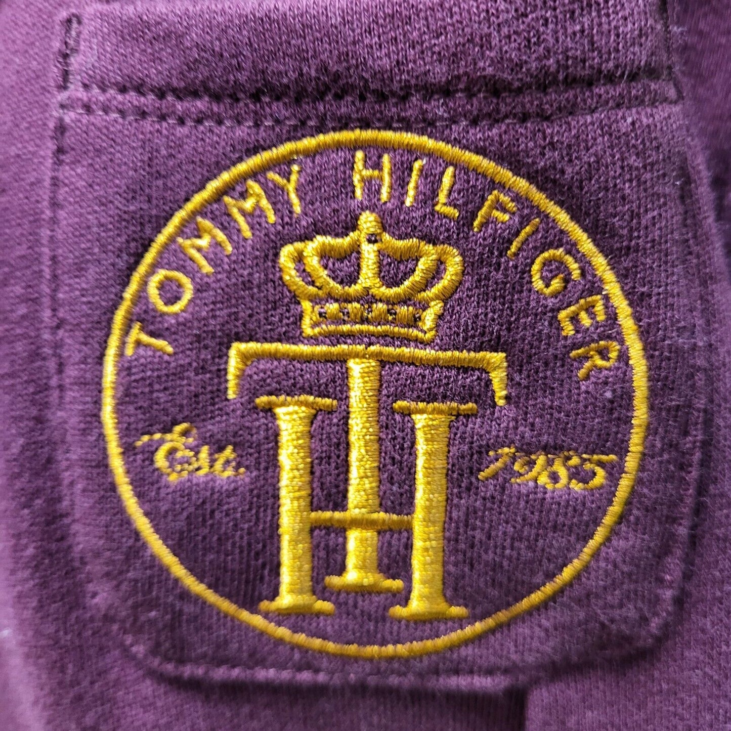 Tommy Hilfiger Burgundy Button Collared Suit Jacket Uk Women's 14 xL H719