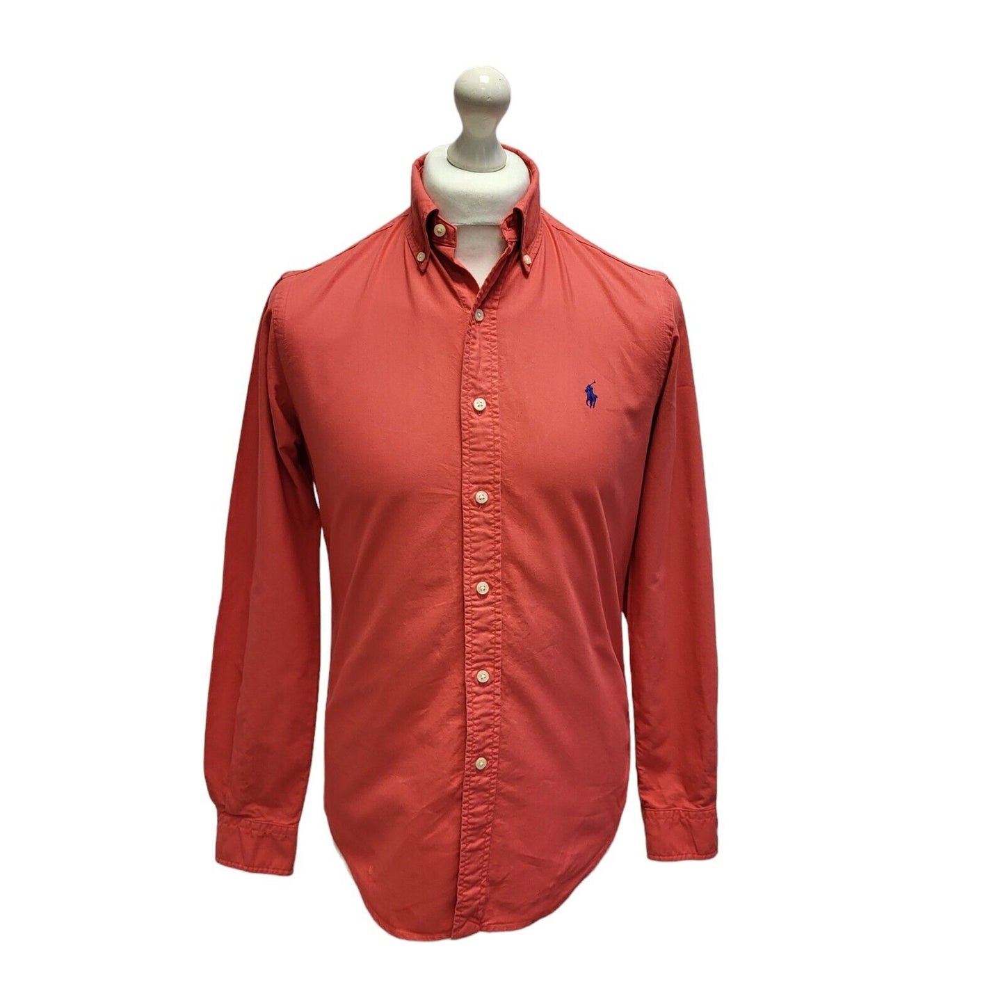 Ralph Lauren Pink Solid Classic Fit Long Sleeve Shirt Uk Men's XS BB385