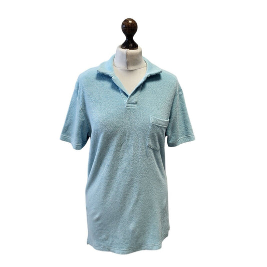 Orlebar Brown Turquoise Short Sleeve Polo Shirt UK Women's S Eu 36 G263