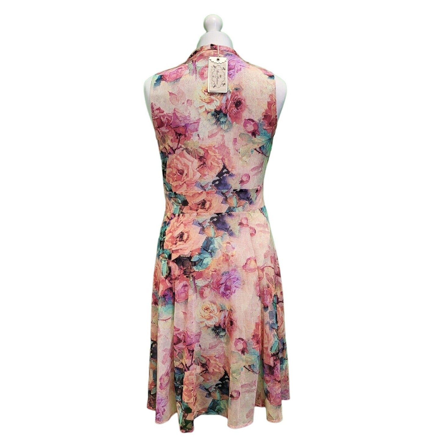 Miss Patina Multicoloured Floral Skater Dress UK Women's Small H700