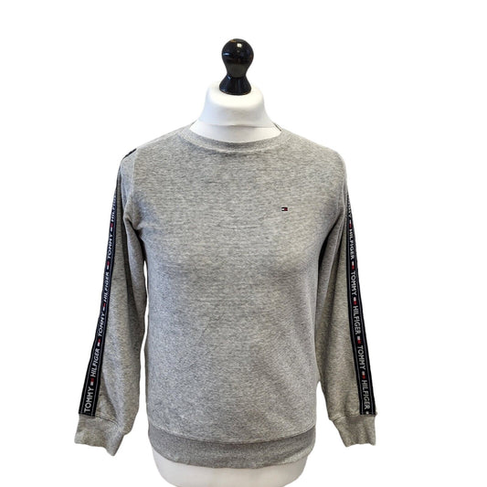 Tommy Hilfiger Y2K Sweatshirt Crew Neck Grey Mens UK XS EU 46 G139