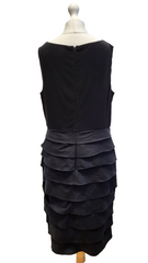 Adriana Papell Black Ruffled Evening Formal Cocktail Dress Women's XL 14 G806