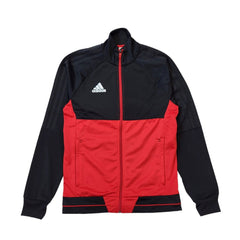 Adidas Track Jacket Black Red Long Sleeve Full Zip Mens UK S EU 48 G363