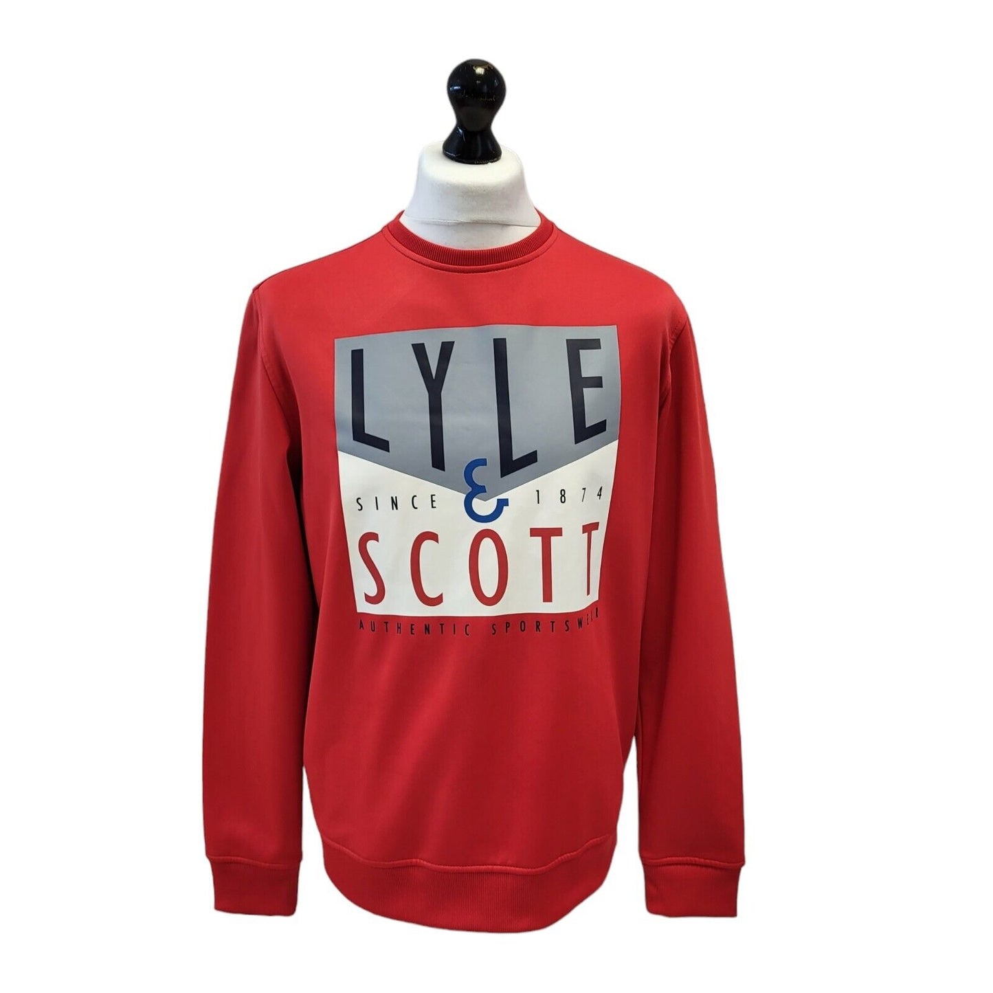 Lyle & Scott Red Crew Neck Sweatshirt UK Men's Medium G489