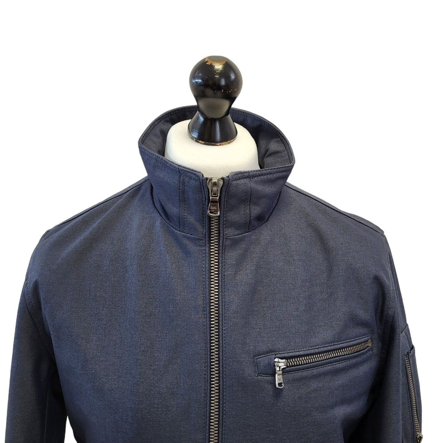 Michael Kors Navy Blue Zipped Bomber Jacket Uk Men's Small G633