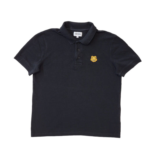 Kenzo Black Short Sleeve Polo Shirt UK Women's Medium G263