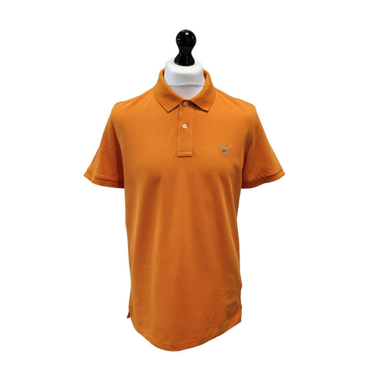 Gant Orange Short Sleeve Polo Shirt Mens Uk L EU 54 G340