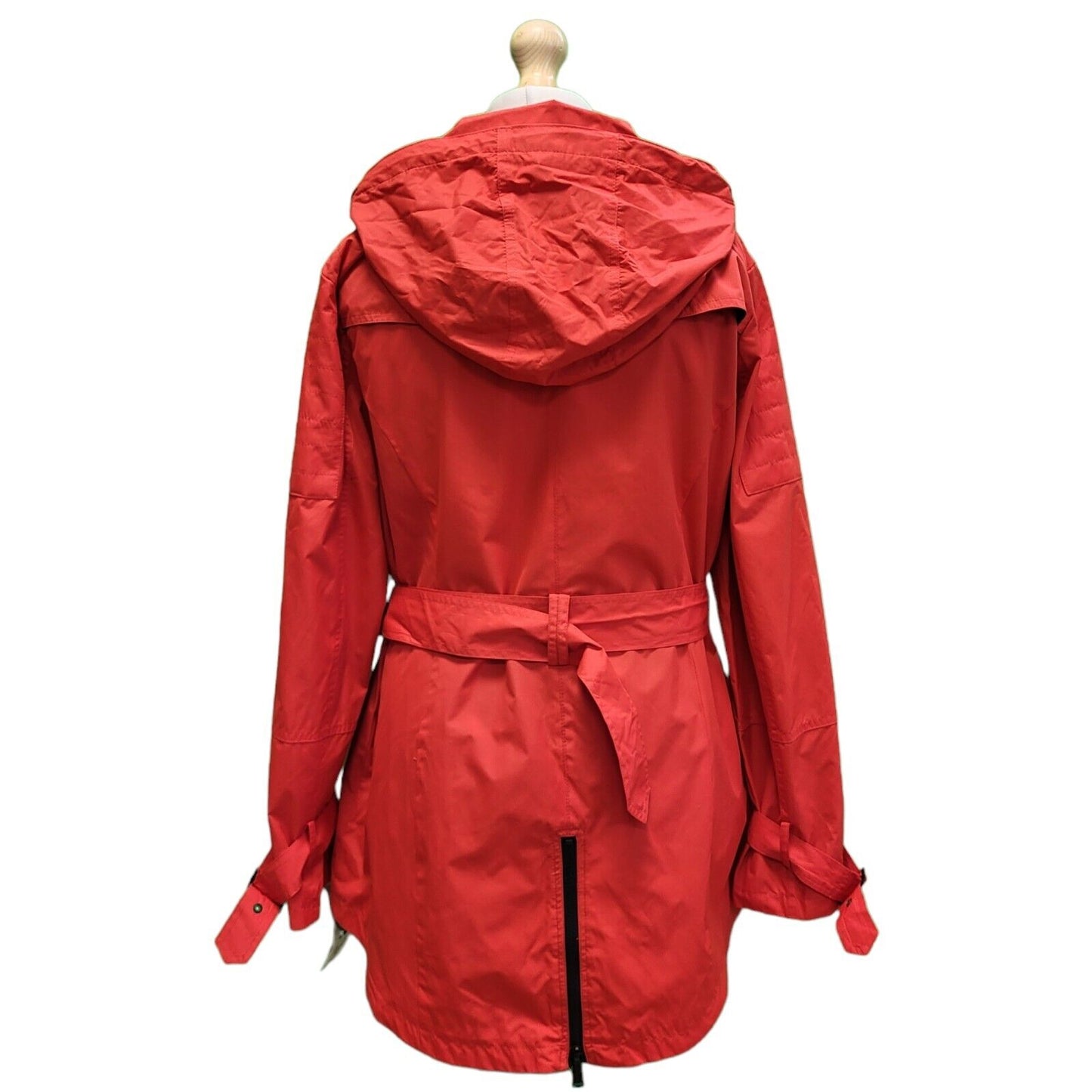 BCB Generation Red Belted Waterproof Zip Coat UK Women's XL BNWT H692