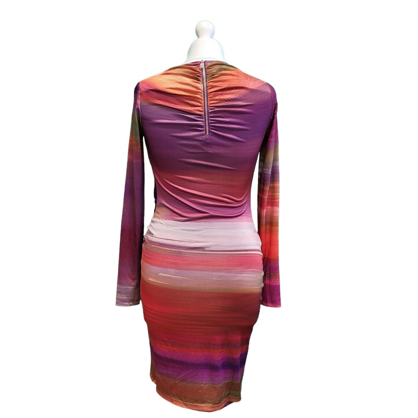 Ted Baker Purple Long Sleeve Slim Evening Formal Dress Women's UK 4-6 G822