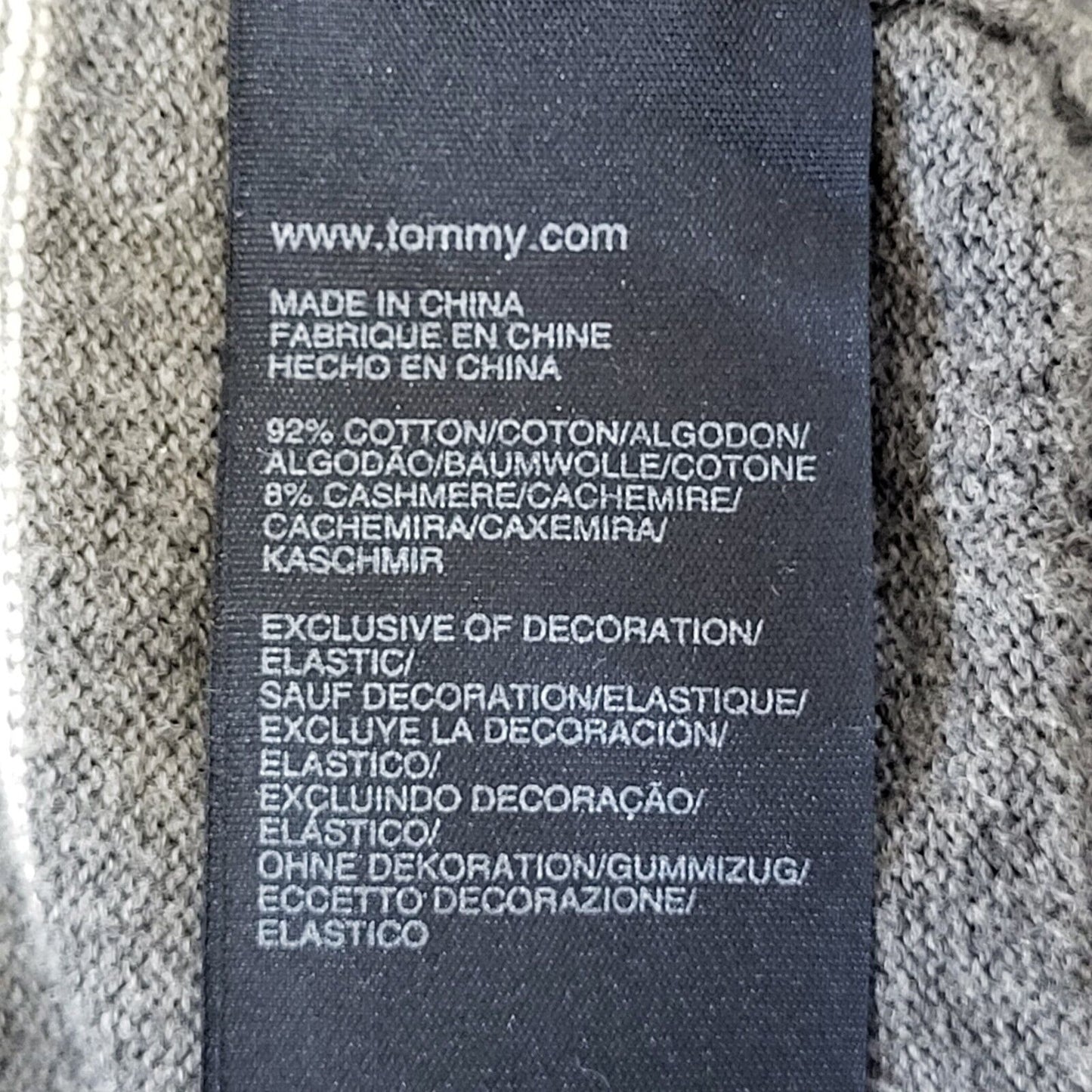 Tommy Hilfiger Jumper Crew Neck Grey White Striped Mens UK M EU 50 G373