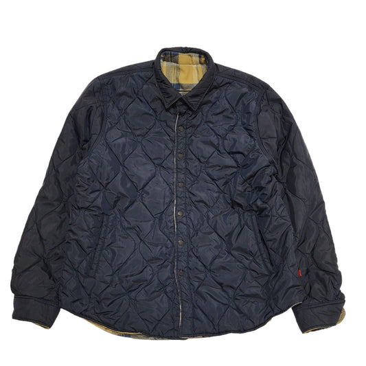 Levi's Reversible Blue Beige Check Jacket Uk Men's XL BB299