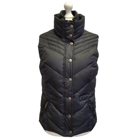 Esprit Black Zip & Snap Fasten Gilet Uk Women's 12 Eu 40 G15