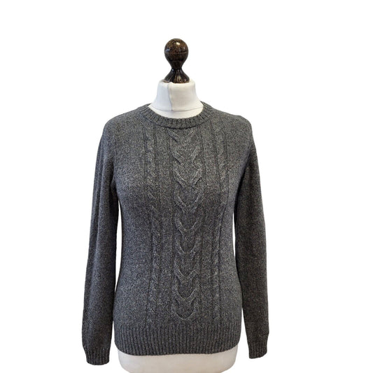 Gant Grey Round Neck Wool Jumper Uk Women's XS Eu 34 G238
