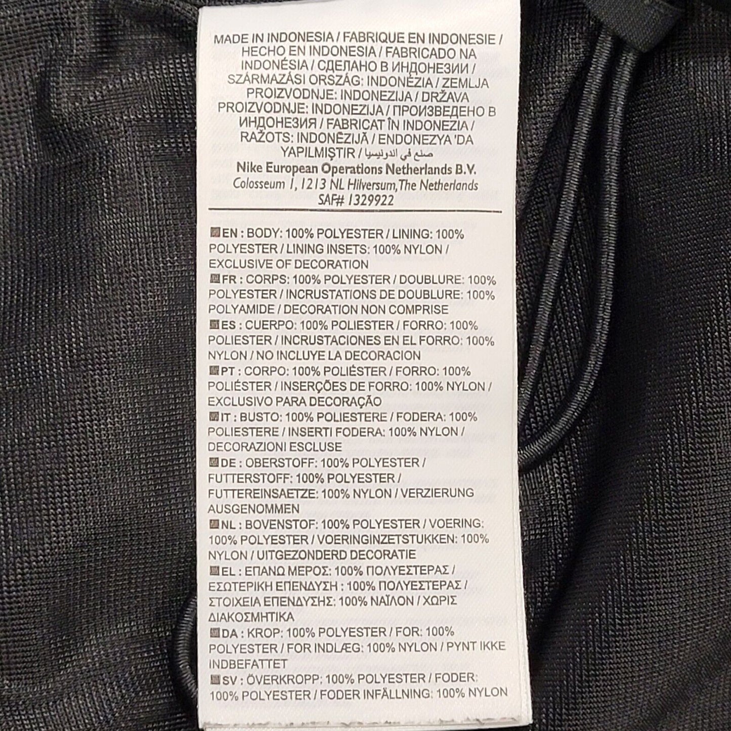 Nike Black Long Sleeve Sports Lightweight Jacket Men's UK M EU 50 H957